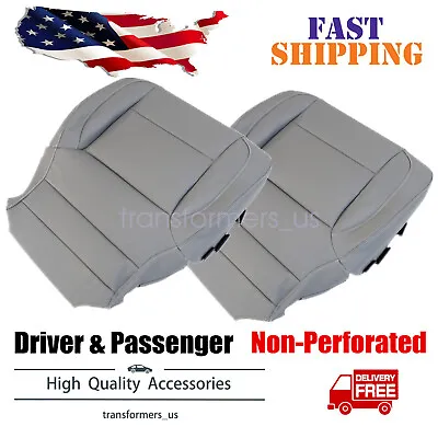 For 2014-2019 Chevy Silverado Driver & Passenger Bottom Seat Cover Dark Ash Gray • $80.15