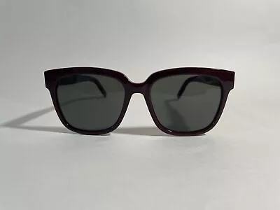 Authentic Saint Laurent M40 006 Burgundy Plastic Square Sunglasses Grey Lens • $69.99