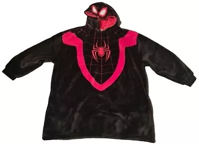 Kids Marvel Spiderman Fleece Hooded Oversize Snuddie Poncho Hoodie Oodie • £16.99