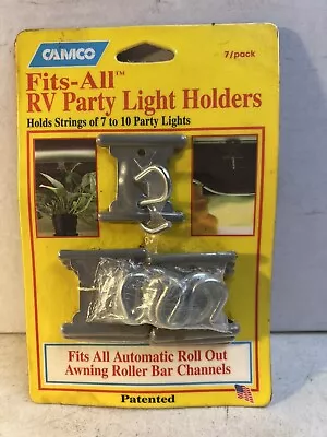 Camco RV Motorhome Universal Awning Party Lights Holder Hooks 7-Pack New Vintage • $12.98
