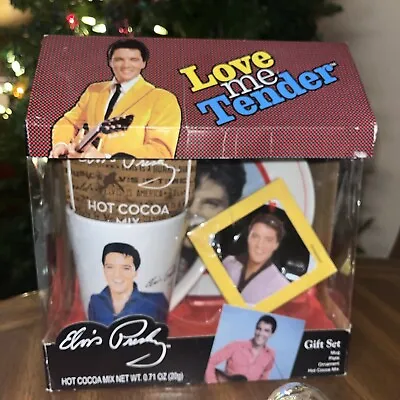 New Elvis Presley Love Me Tender Gift Set 2015 Mug Plate Ornament & Hot Cocoa • $25
