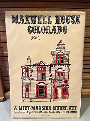 New Vintage Maxwell House Mini-Mansion Model Kit • $13