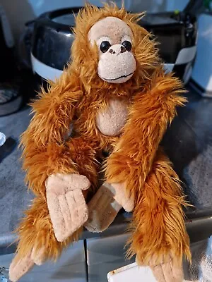 Keel Toys 18  Fluffy Orangutan With Hook And Loop Self Stick Hands • £12