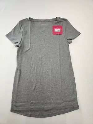 Isabel Maternity Solid Gray Short Sleeve Crew Neck Basic  T-Shirt Size M Cotton  • $6.50