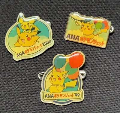 £1.20 • Buy Pokemon JET Promo Flying PIKACHU PICHU Japanese ANA Pin Badge 1998-2000 Model
