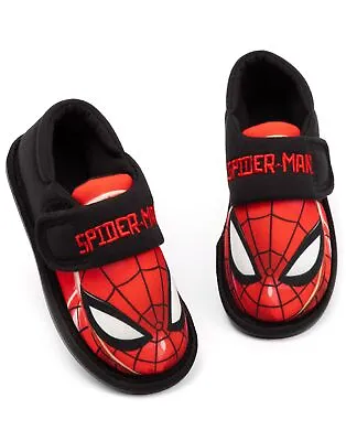 Marvel Spider-Man Slippers Boys Kids Superhero House Shoes Loafers • £12.95
