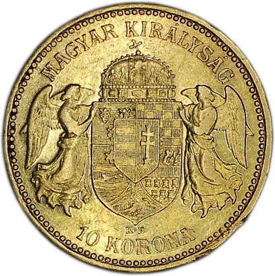 HUNGARY Coin 10 Korona 1902 VF+ Choice Very Fine • $325