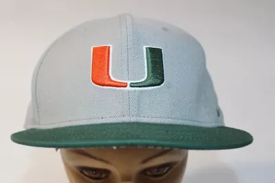 University Of Miami Hurricanes Football Baseball Gray Nike True Snapback Hat  • $12.99