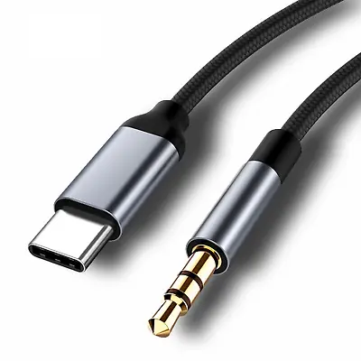 Aux Cable Type C To 3.5mm USB C Male For Samsung Car Stereo Audio Adaptor Jack • £6.99