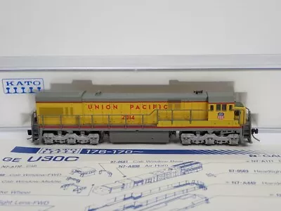 Kato N Scale No.2814 Union Pacific GE U30C Diesel Locomotive In Box #176-17B • $60