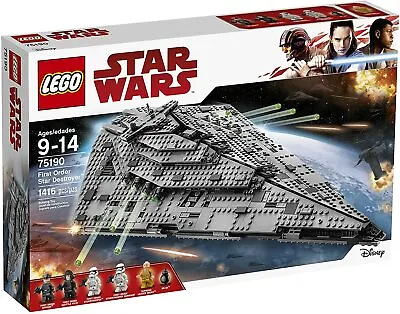 Lego Star Clone Wars 75190 FIRST ORDER STAR DESTROYER Sergeant Snoke BB-9E NEW • $474.99