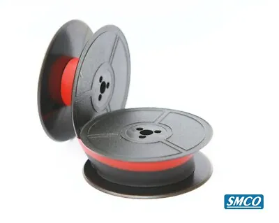 OLYMPIA TRAVELLER DE LUXE PORTABLE Typewrite Ribbon Twin Spool BLACK RED By SMCO • £4.32