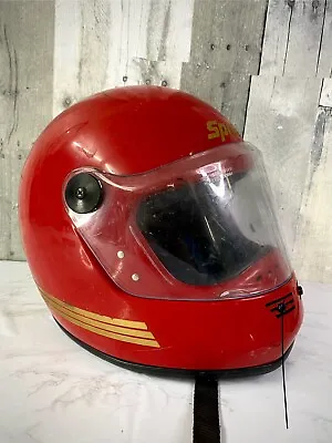 Vintage SPRINT Red Motorcycle Helmet Size XL 7-1/2 To 7 5/8 • $14.99