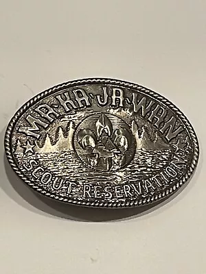 Ma-Ka-Ja-Wan Scout Reservation Silver Tone Metal Belt Buckle By Lewis Buckle  • $59.50