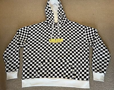 Childish (TGF) Black And White Checked Checkered Check Hoodie - Size Medium • £44.99