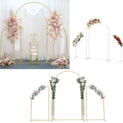 Large Wedding Arch Backdrop Stand Flower Display Frame Backdrop Metal Rack Door • £69.95