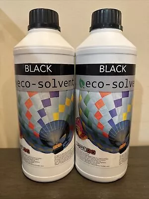 Black Eco Solvent Ink Refills - Mutoh VJ Valujet Rockhopper JV3 JV33 Etc • $54