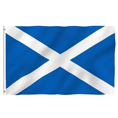 St Andrews Cross Flag 5’ X 3’ Navy Blue Saltire Scotland Scottish Flags Football • £4.29