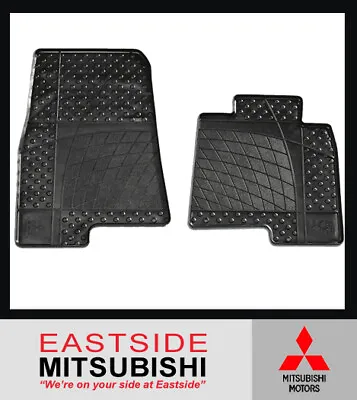 Genuine Mitsubishi Pajero Ns-nx Front Set Rubber Floor Mats Mz313896 2007-2016 • $189.93