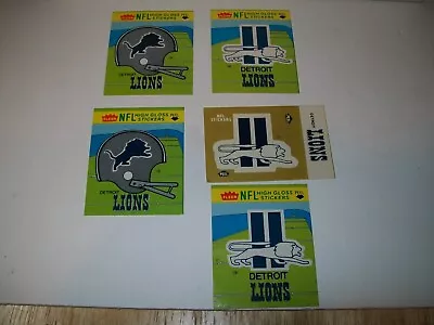 Nfl Detroit Lions Vintage [1980's] Football Sticker Cards - Lot Of 5 • $5.68