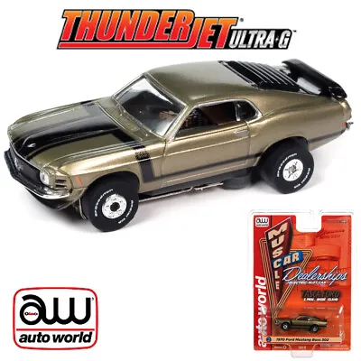 Auto World Thunderjet Tasca Ford 1970 Mustang Boss 302 Green HO Slot Car • $33.99