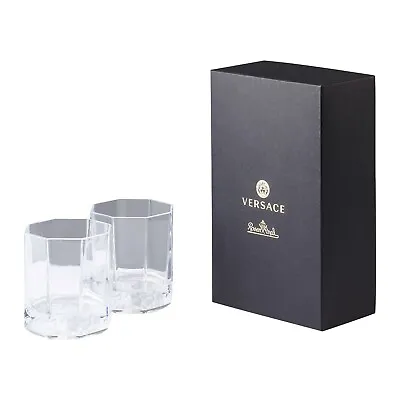 Versace Rosenthal - Set 2 Glasses Whisky Light Clear Versace - Medusa • $323.46