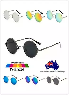 $12.95 • Buy Polarised Mens Womens Vintage Fashion Polarized Round Sunglasses OZ Seller 8502