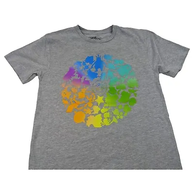 Pokemon GO Fest 2019 Gray Bright Multicolored Tee Shirt Adult Small Limited Rare • $37.97