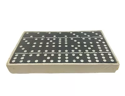 Jumbo Size Double Six Dominoes Set Of 28 Marbleized By Plastech Ind. Co. Tx. VTG • $59.95