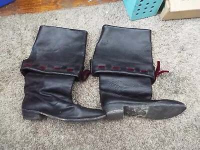 Reenactment Medieval Leather Pirate Style Boots Sz 13 • $50