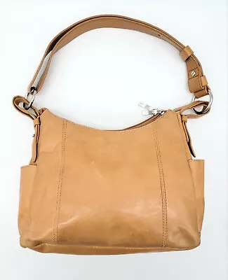 Kim Rogers Genuine Leather Light Brownish Gold Handbag Shoulder Bag Purse • $19.99