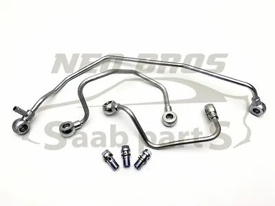 Turbo Charger Oil & Water Line Pipe Kit For Saab 9-3 & 9-5 Aero Viggen TD04 • $74.60