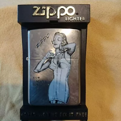 Zippo Marilyn Monroe 1998 Chrome Zippo Lighter Vintage Used F/S • $99.99