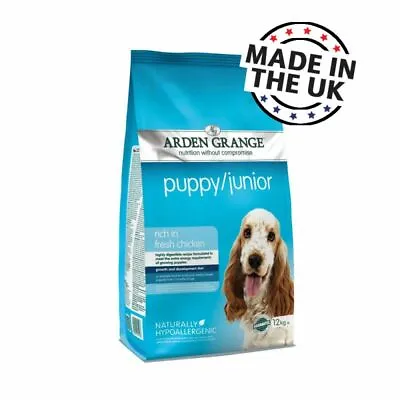 £94.93 • Buy Arden Grange Dry Dog Food Puppy/Junior - Chicken 12 Kg