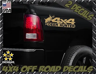 4x4 Offroad Truck Bed Decal Set METALLIC Gold For Dodge RAM Dakota Deer Hunting • $13.50