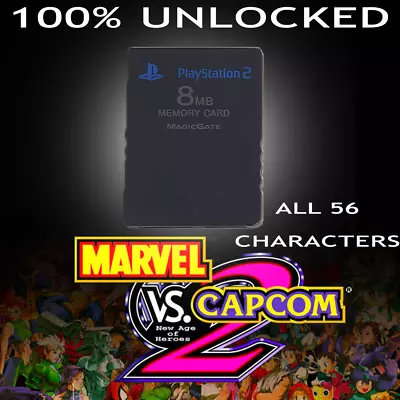 Marvel Vs Capcom 2 100% Unlocked PS2 Memory Card All Characters • $22.49