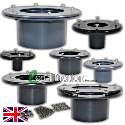 Solvent Weld Flanged Tank Liner Connector - Pond Filter Pipe Flange Fitting • £5.45