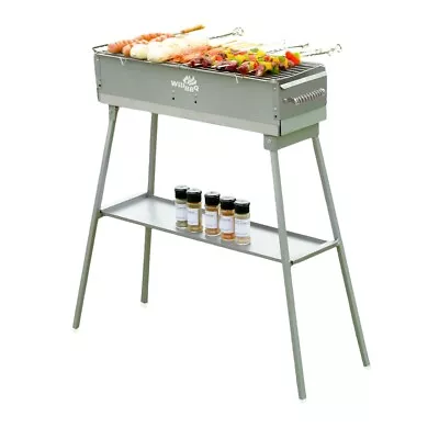 WillBBQ Charcoal BBQ Portable Hibachi Grill For Skewer And Kebabs 60(L)x18(W)cm • $98