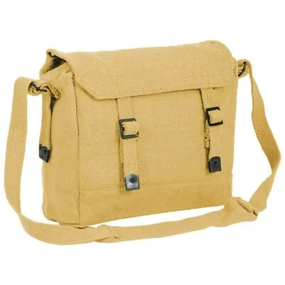 MILITARY MESSENGER BAG Heavy Duty Canvas Satchel Desert Sand Army Haversack • £12.84