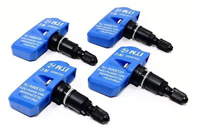 4 TPMS Tire Pressure Sensors VW Touareg 2 Matte Black Aluminum Valve Stems • $109.99