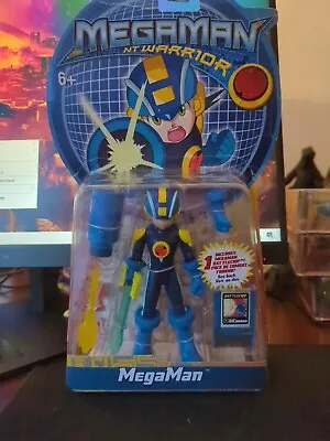 Mega Man NT Warrior Blue Mega Man Poseable Figure Mattel 2004 Nintendo • £20