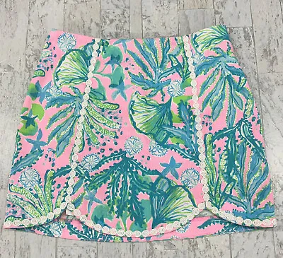 Lilly Pulitzer Patty Skort Womens Size 2 Pink Mandevilla Baby Hip Nautic #001547 • $38.95