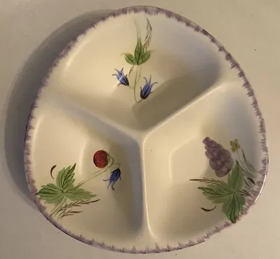 Vintage E Radford Pottery England Dipping Dish Flowers Design Signed • £4