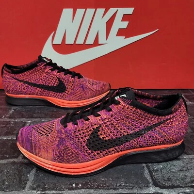 £19.99 • Buy Mens Nike Flyknit Racer Size 8.5 Trainers Acai Berry 526628-008