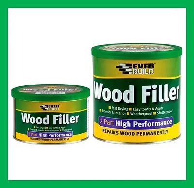 Everbuild 2 Part High Performance 500g & 1.4kg Wood Filler In Various Colours • £12.80