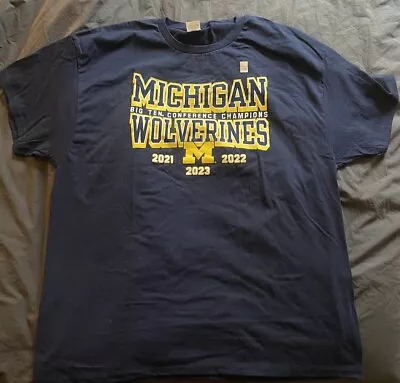 Michigan Wolverines 2023 Big Ten Football Conference Champions T-Shirt (XL) • $19.99