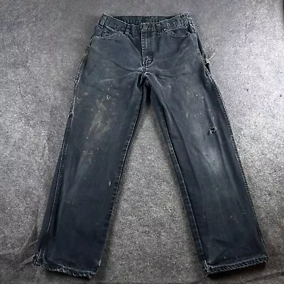 Vintage Y2K Dickies Pants Mens 32x30 Black  Faded Thrashed Distressed • $19.99