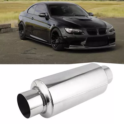 For E36 E90 E92 2.5  Inlet Outlet Exhaust Muffler Resonator 12IN Overall Length • $55.36