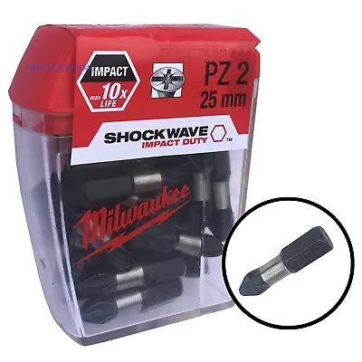 £8.95 • Buy Milwaukee Shockwave Impact PZ2 Drill Bits 25mm X 25