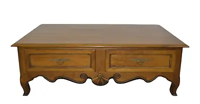 Ethan Allen Country French Coffee Table Birch 4 Drawer 26-8200 216 Bordeaux 2000 • $1195